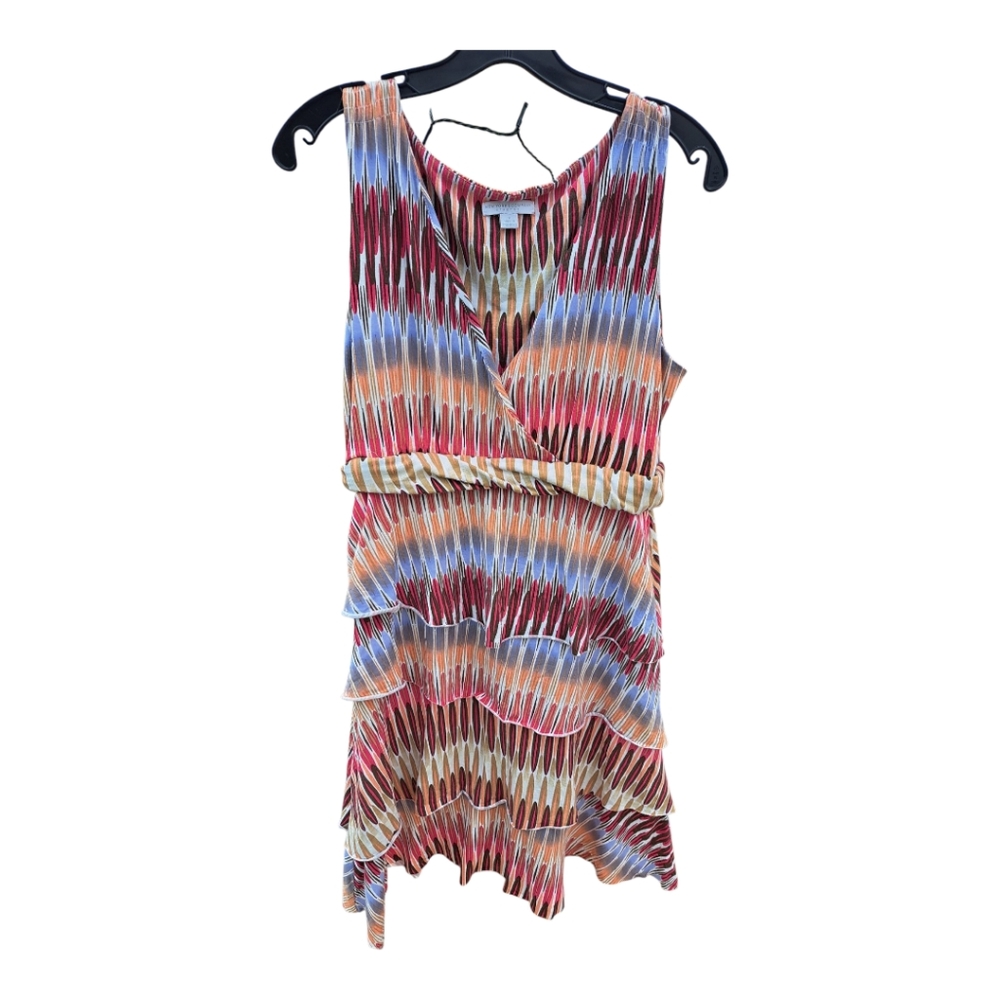New York Company Multicolor Sleeveless Pleated Dress. Size Medium.